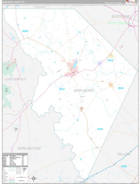 Maps Of Marlboro County South Carolina