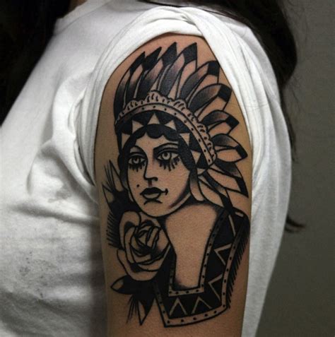 Traditional Native American Tattoo By Philippo Tattooer