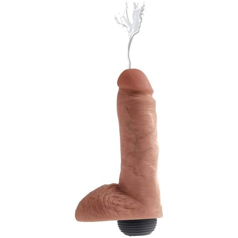 King Cock 8 Squirting Cock With Balls Tan Sex Toy GameLink