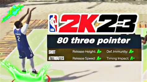 Nba2k23 New Best Jumpshot For 80 3pt Nba 2k23 Best Custom Jumpers Youtube