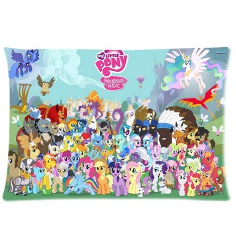 Cartoon My Little Pony Custom Rectangle Pillow Cases 20x30 One Side