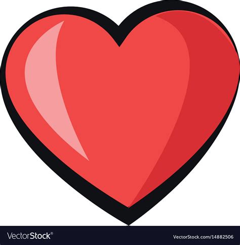Cartoon Heart Love Romantic Adorable Cute Image Vector Image