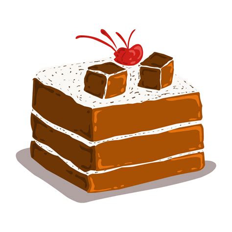 Illustration Of A Piece Of Chocolate Cake 24135408 Png