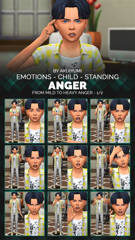 Emotions Anger Child Free 1211 Akuiyumi On Patreon Sims 4 Couple