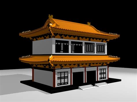 Ancient Chinese Architecture Building 3d Model 3ds Max Files Free