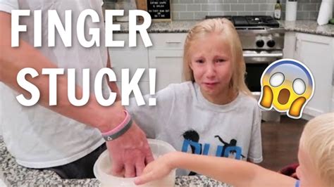brielle gets her finger stuck 😱 youtube