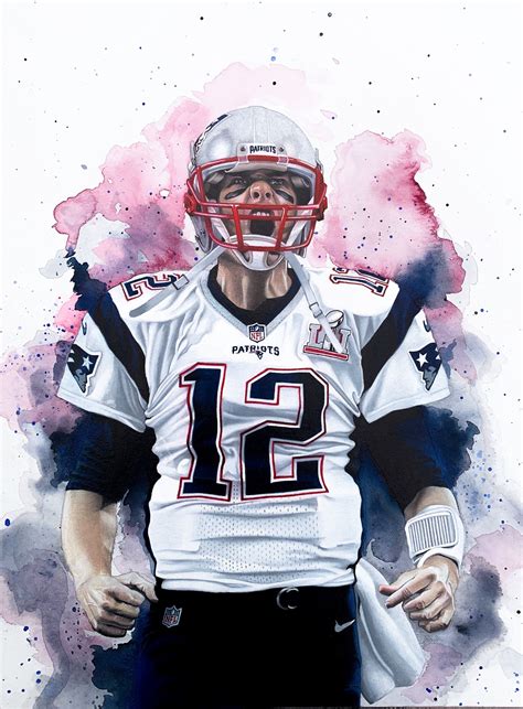 Tom Brady New England Patriots Drawing By Ken Karl Sports Art