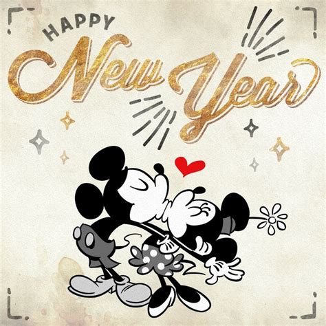 Happy New Year Mickey And Minnie Disney New Year Disney Happy New Year Happy New Year Greetings