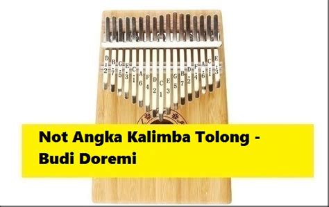 Not Angka Kalimba Tolong - Budi Doremi - CalonPintar.Com