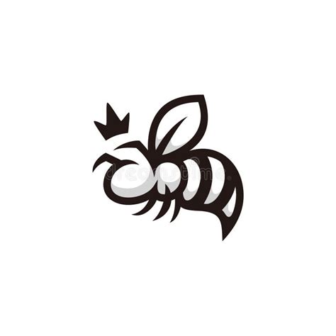 Logo Or Symbol Of The Queen Bee With The Crown On Top Stock Vector