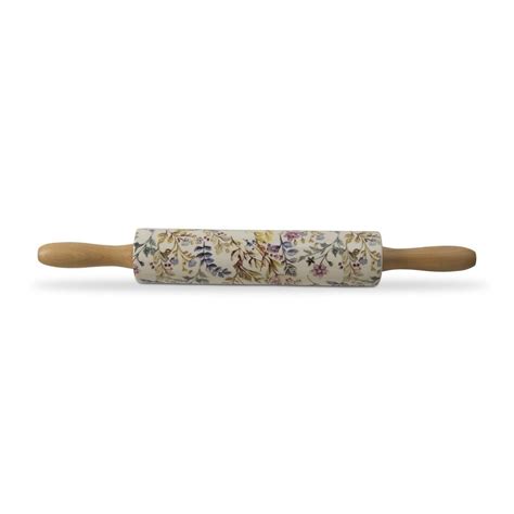 Tag Meadow Rolling Pin With Bamboo Handles For Baking Kitchen Tool