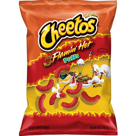 Cheetos Puffs Flamin Hot Cheese Snacks Con Sabor 8