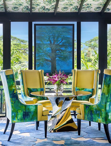 Tropical Maximalist Home Interior Singapore Design Intervention The