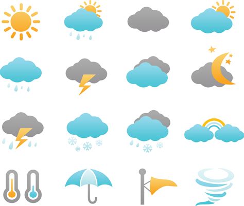 Image Title Weather Icons Set Free Clipart Full Size Clipart