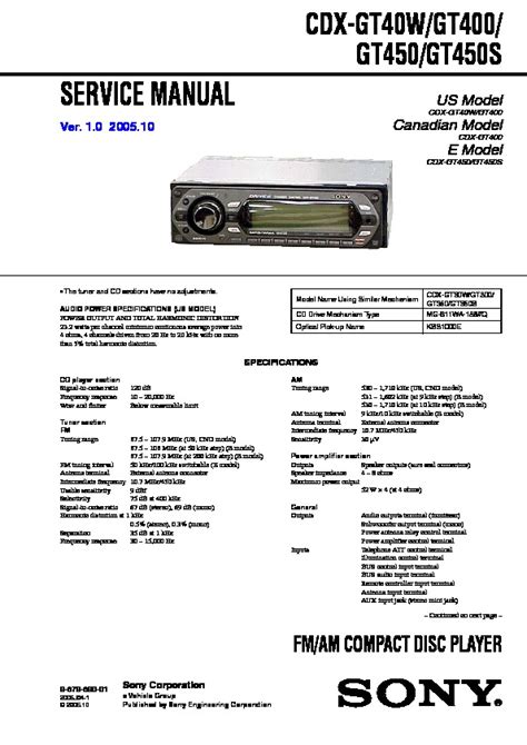 Diagram Sony Xplod Drive S Cdx Gt40w Wiring Diagram M