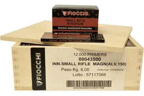 Fiocchi Ammunition Fiocchi Small Rifle Magnum Primers 12000 Count Case