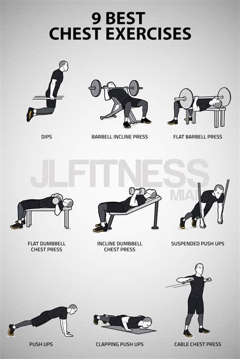 An Illustrated Chart Of The Best Chest Exercises Chest Workouts Best Chest Workout Chest