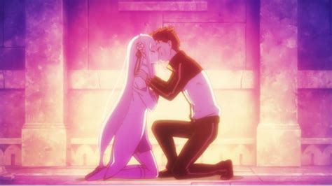 subaru and emilia first kiss [re zero s2 part 2 ep 2] youtube