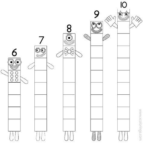 Numberblocks 7 Coloring Pages Coloring Pages