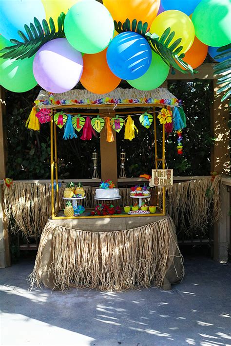 The decor is really fun and the food options are fabulous. Celebrate with a Bright Luau Party - Michelle's Party Plan-It