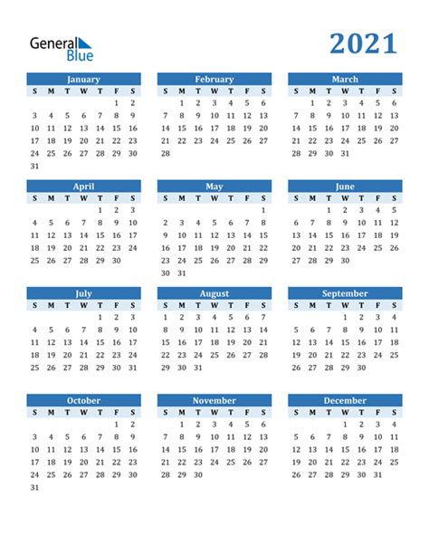 Free printable 2021 calendar in word format. 2021 Calendar (PDF, Word, Excel)