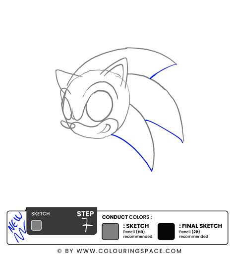 Sonic Face Drawing Guide Easy Steps For Beginners Colouringspace