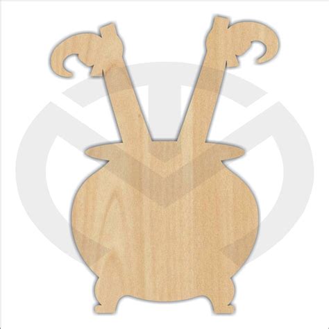 Witch Legs in Cauldron - 01569- Unfinished Wood Laser Cutout, Door Hanger, Wreath Accent, Ready ...