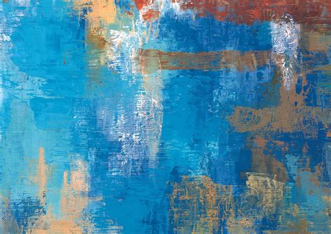 Online Crop Blue White And Brown Abstract Painting Hd Wallpaper