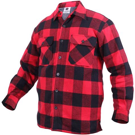 Purchase Mens Extra Heavyweight Buffalo Plaid Sherpa Lined Flannel