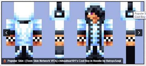 Teen Skin Network Vita Chihuahua101s Cool Boy In Hoodie Minecraft Skin