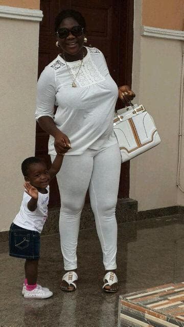 Photos A Very Pregnant Mercy Johnson Steps Out With Her Daughter