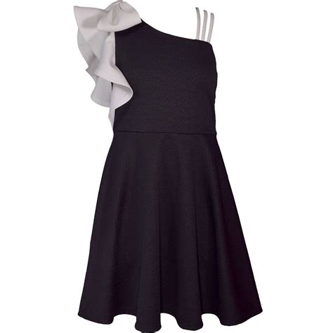 Bonnie Jean Girls Shoulder Bow Knit Dress Girls 7 16 Clothing