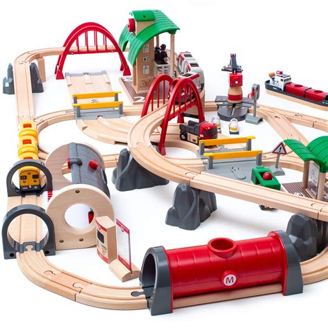 Brio World 33052 Deluxe Railway Set Wooden Toy Train Set For Kids Age