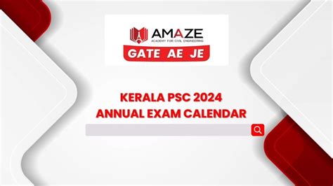 Kerala Psc Exam Calendar 2024 Amaze Academy For Civil Engineering