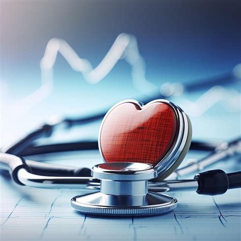 Premium Ai Image A Red Heart And Stethoscope
