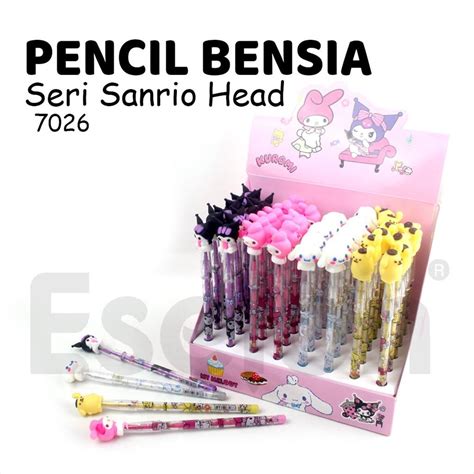 Jual 1buah Pensil Bensia Kepala Sanrio 7026 Pensil Sambung Susun