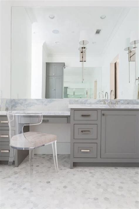 With this collection you will easily make your bathroom vanity with makeup area more stylish. 25 Beautiful Gray Bathrooms