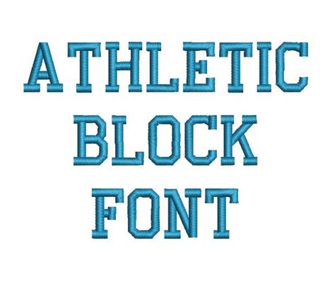 Athletic Block Machine Embroidery Font Monogram Alphabet 3 Sizes Etsy