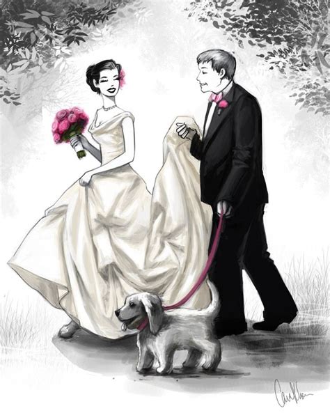 Custom Wedding Illustration By Carakhan On Deviantart Wedding Illustration Custom Wedding
