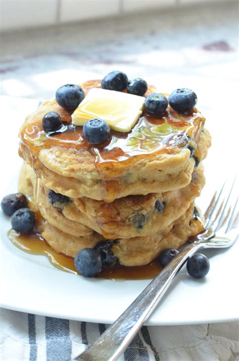 Blueberry Buttermilk Pancakes Whole Wheat Days Of Real Food