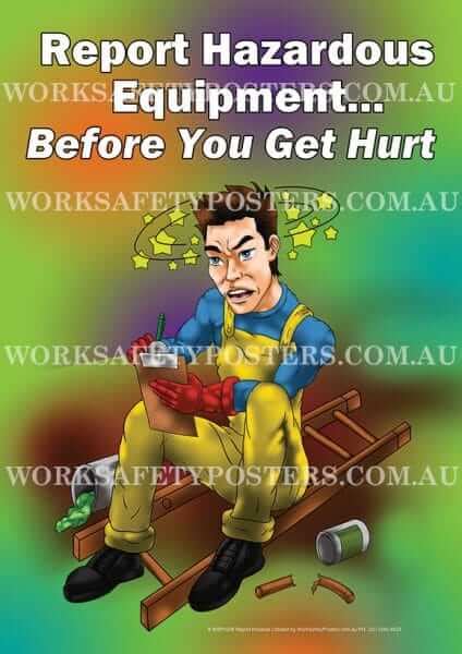 Hazard Reporting Safety Posters Australia Full Colour Workplace Safety