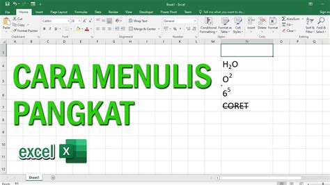 Cara Membuat Pangkat Di Microsoft Excel Youtube