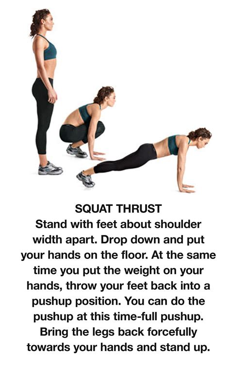 Squat Thrust Squat Thrust Stand Up You Can Do Squats Push Up Gym