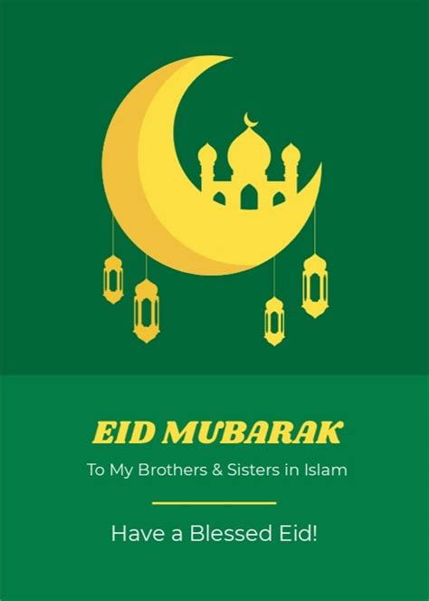 Free Eid Al Fitr Card Templates And Examples Edit Online And Download