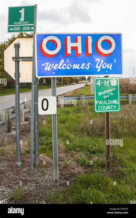 Ohio Welcome Sign Hi Res Stock Photography And Images Alamy
