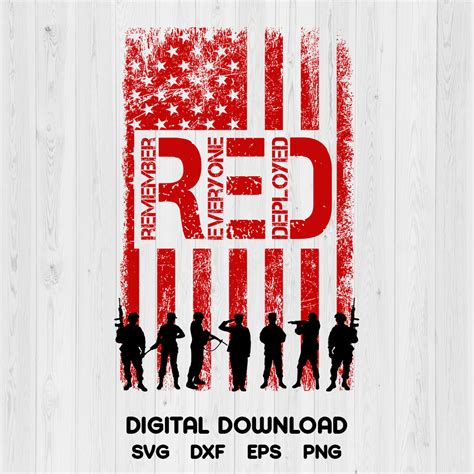 Remember Everyone Deployed Svg Red Friday Svg Military Svg