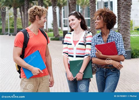 Happy Group Of College Students Stock Image Image Of Lifestyle