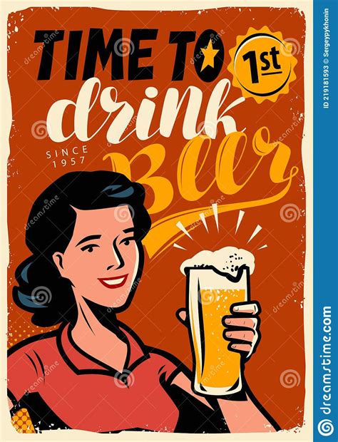 Retro Beer Poster Vintage Sign Advertising Ale Pub Concept Vector