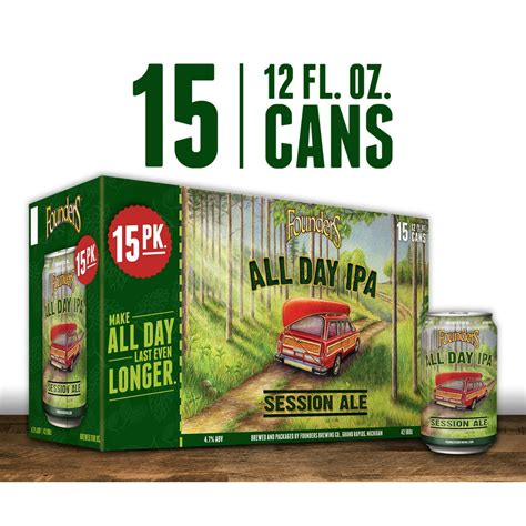 Founders All Day Ipa Session Ale 15 Pack 12 Fl Oz Cans
