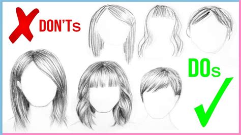 Dos And Donts How To Draw Realistic Hair Easy For Beginners Step By